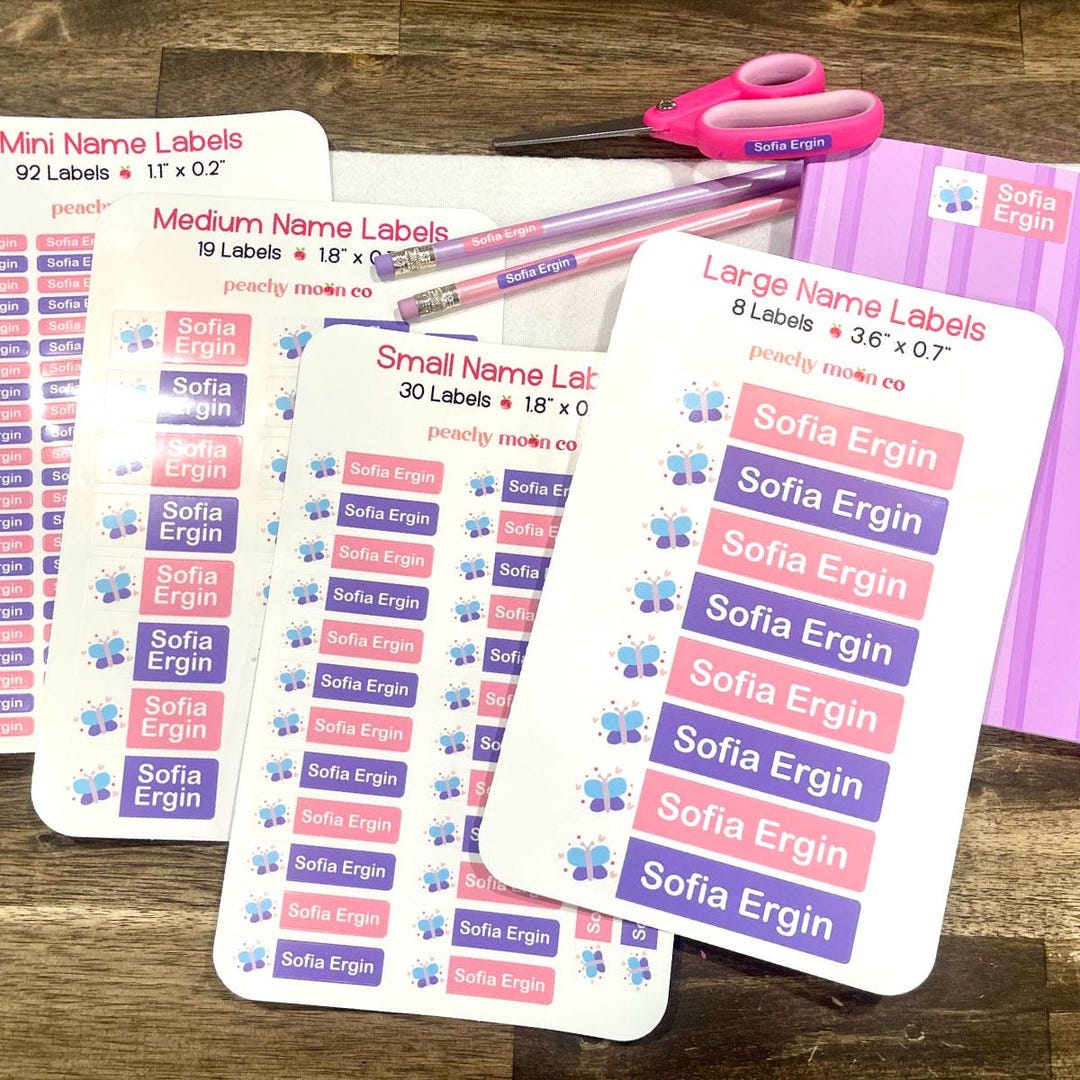 Personalized Name Sticker Labels for Back to School and Daycare | 149 ...