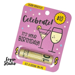 Celebra - Tarjeta de dinero de cumpleaños / Regalo de cumpleaños / Porta tarjetas de regalo de cumpleaños / Tarjeta de efectivo de feliz cumpleaños