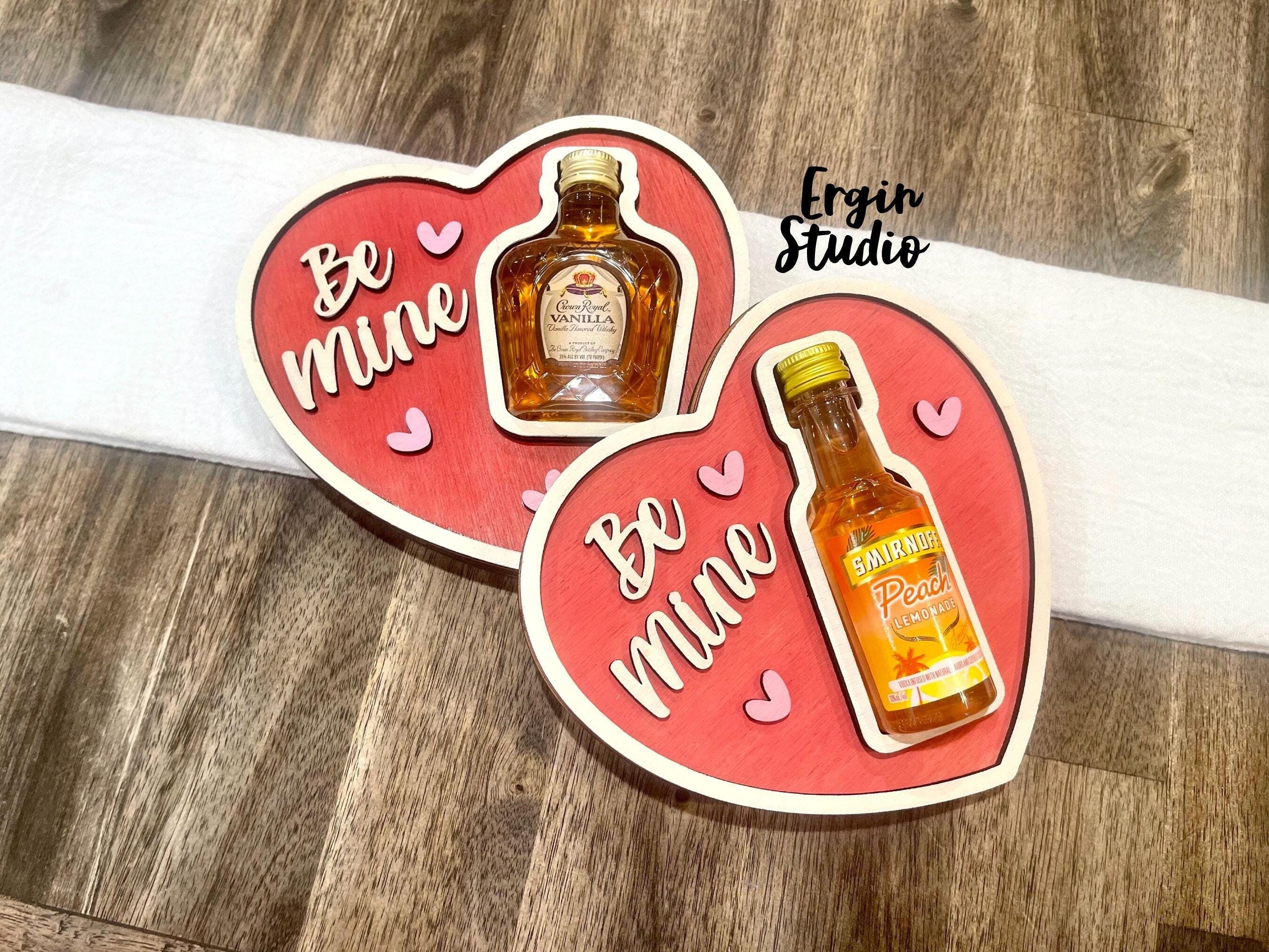 Mini Alcohol Bottle Box for Valentine's Day, Liquor Gifts for Men