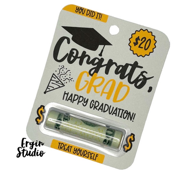 Congrats Grad - Graduation Money Card | Graduation Gift | Happy Graduation Gift Card Holder | Graduate Cash Card