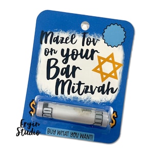 Mazel Tov en tu Bar Mitzvah - Tarjeta de Bar Mitzvah / Tarjeta de Dinero / Regalo en Efectivo