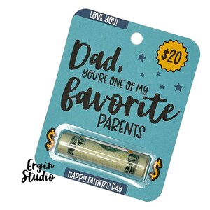 Papa, vous êtes l'un de mes parents préférés - Carte de voeux pour la fête des pères | Cadeau amusant pour papa | Porte-cartes cadeau
