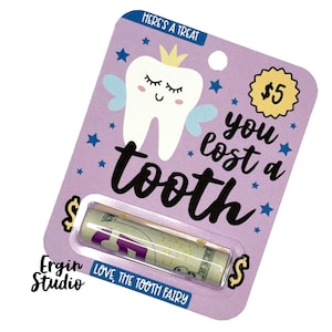 You Lost A Tooth - Tandenfee-geldkaart | Cadeau tandenfee meisje | Cadeaukaarthouder