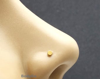 20g Surgical Steel Flat L Shape Tiny Nose Stud Ring Piercing