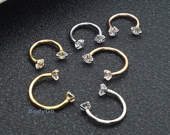 16g Dainty Horseshoe Earrings Internally threaded Lip Septum Ring Piercing Cartilage Helix