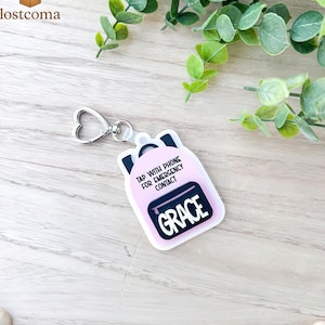 Personalized NFC Bag Tag for Kids – Emergency Contact Backpack Charm – Safety Keychain for School or Travel - Back to School Gift