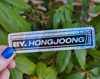 BY.HONGJOONG Holographic Glitter Sticker / K-pop ATEEZ / Laptop Decal / Waterbottle Sticker / Hongjoong Individual Content / Atiny Concert