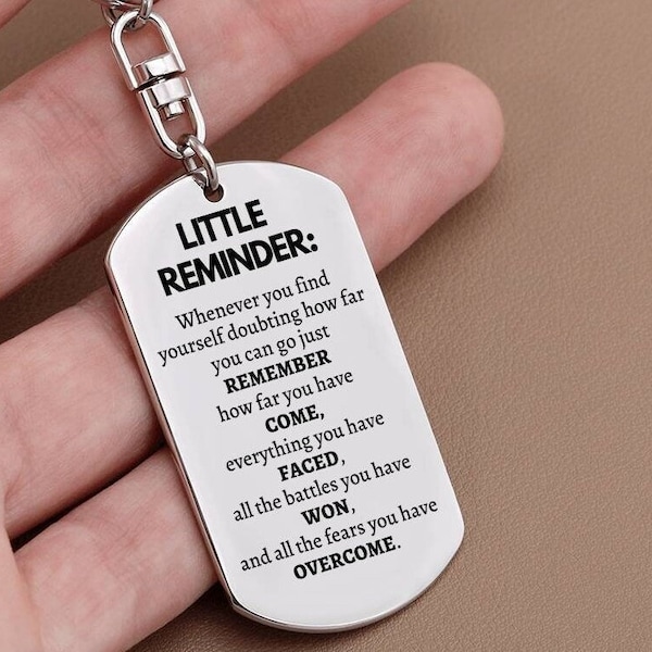 Little Reminder Keychain, Mental Health Keychain, Mental Health Lanyard, Support Gift