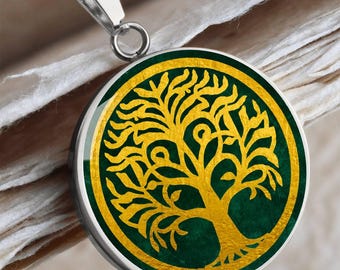 Celtic Tree of Life Pendant: Yggdrasil Norse Mythology Necklace