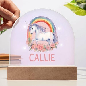 Personalized Unicorn Night Light: Custom Nursery Decor