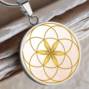 Seed of Life Necklace: Sacred Geometry Pendant, Spiritual Jewelry