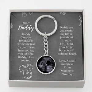 Pregnancy Scan Keychain: Daddy To Be Keepsake Gift