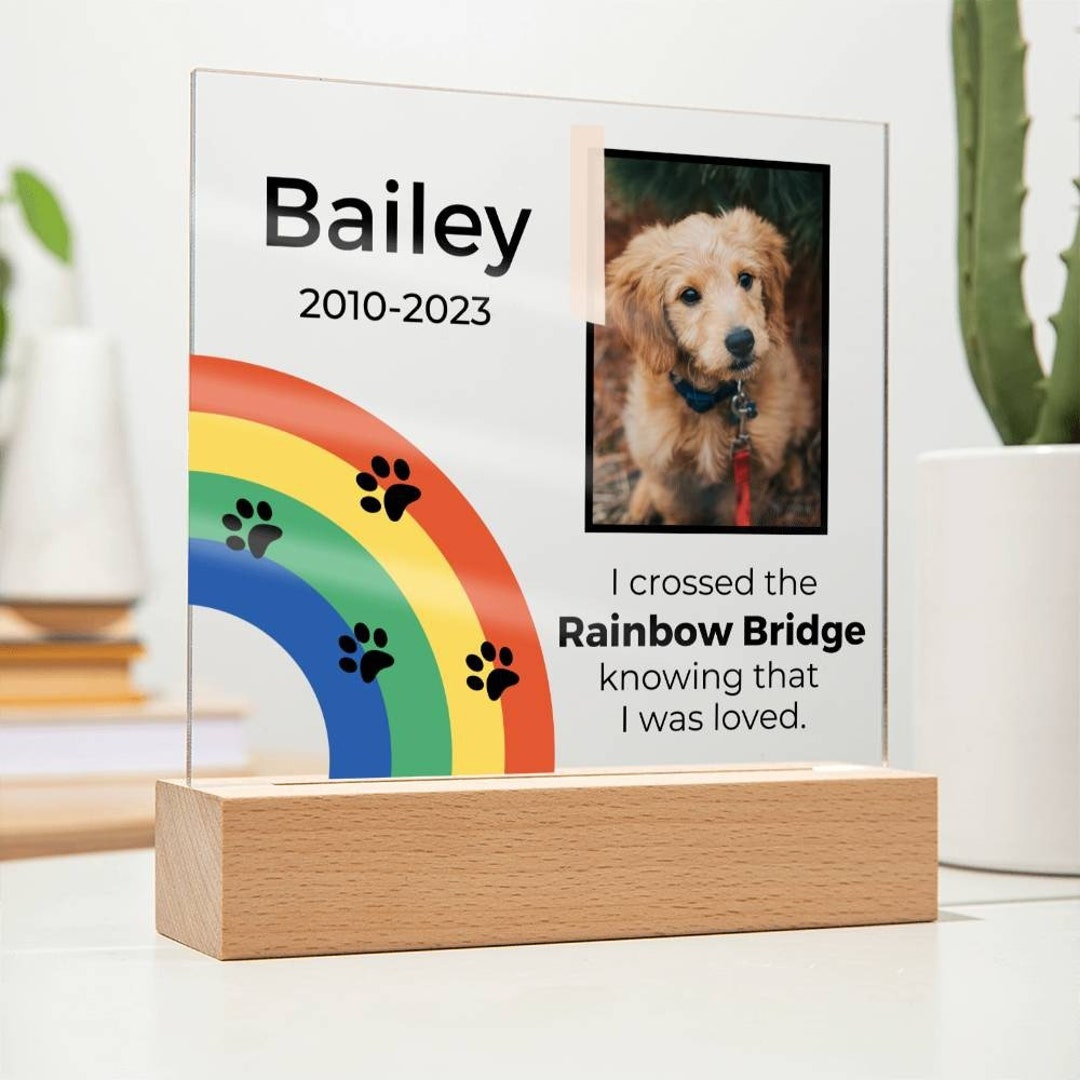 Personalized Gifts for Pet Loss | Light up Pet Memorial Plaque | Dog ...
