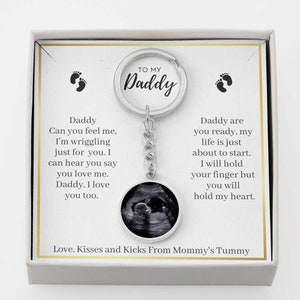 Pregnancy Sonogram Keychain: Daddy To Be Keepsake Gift