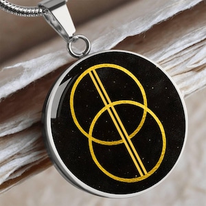 Vesica Piscis Necklace: Sacred Geometry Pendant, Spiritual Jewelry