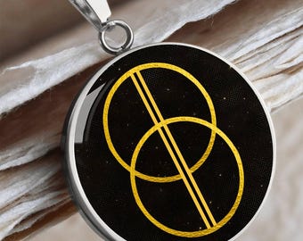 Vesica Piscis Necklace: Sacred Geometry Pendant, Spiritual Jewelry