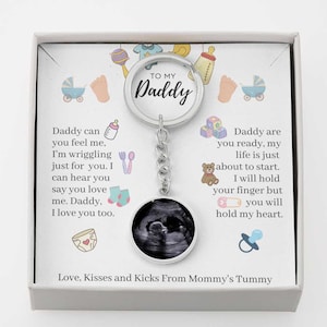 Pregnancy Scan Keychain: Daddy To Be Keepsake Gift