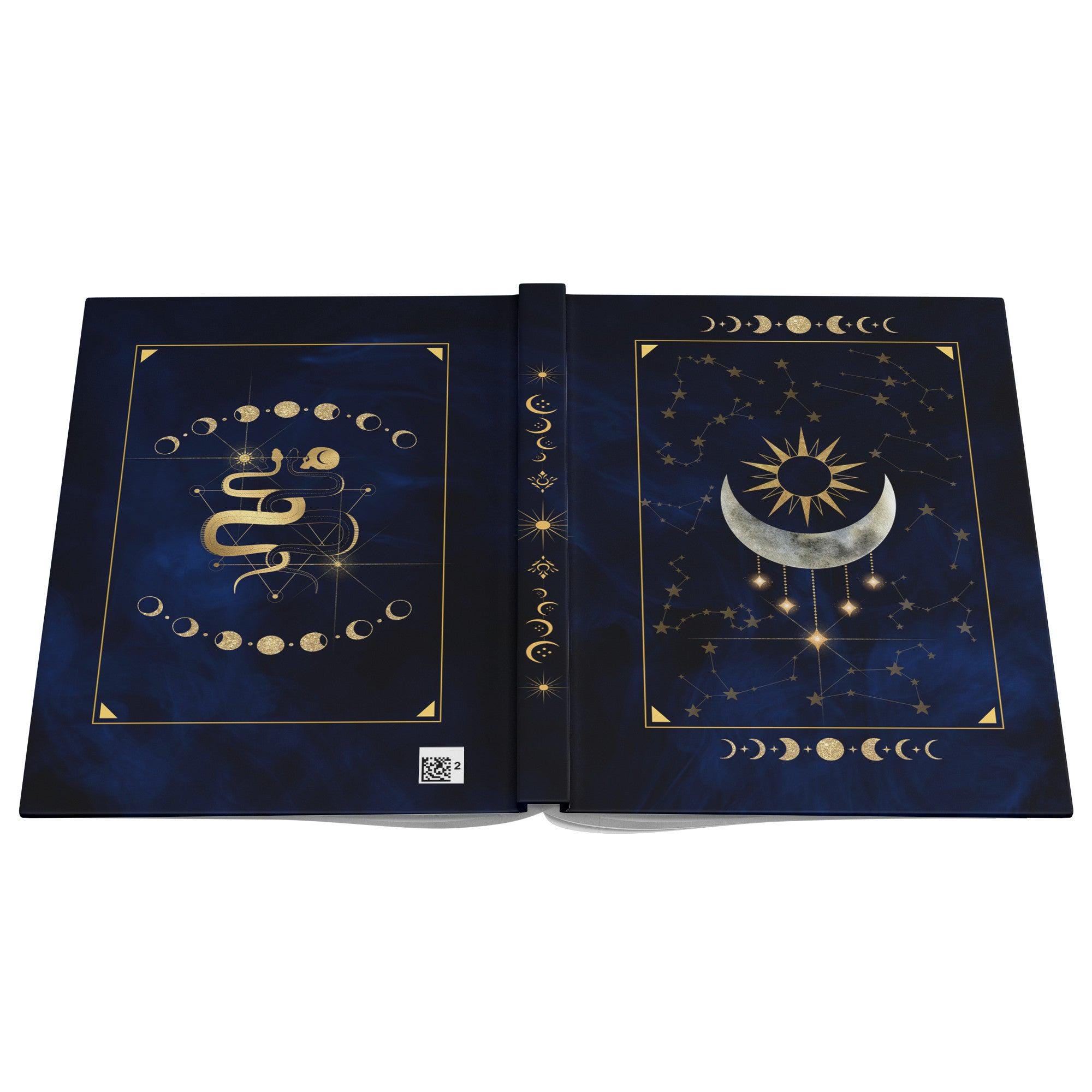 Sun & Moon Phases Journal | Dark Celestial Notebook Gift - Etsy
