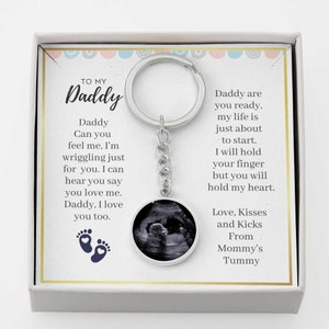 Pregnancy Sonogram Keychain: Daddy To Be Keepsake Gift