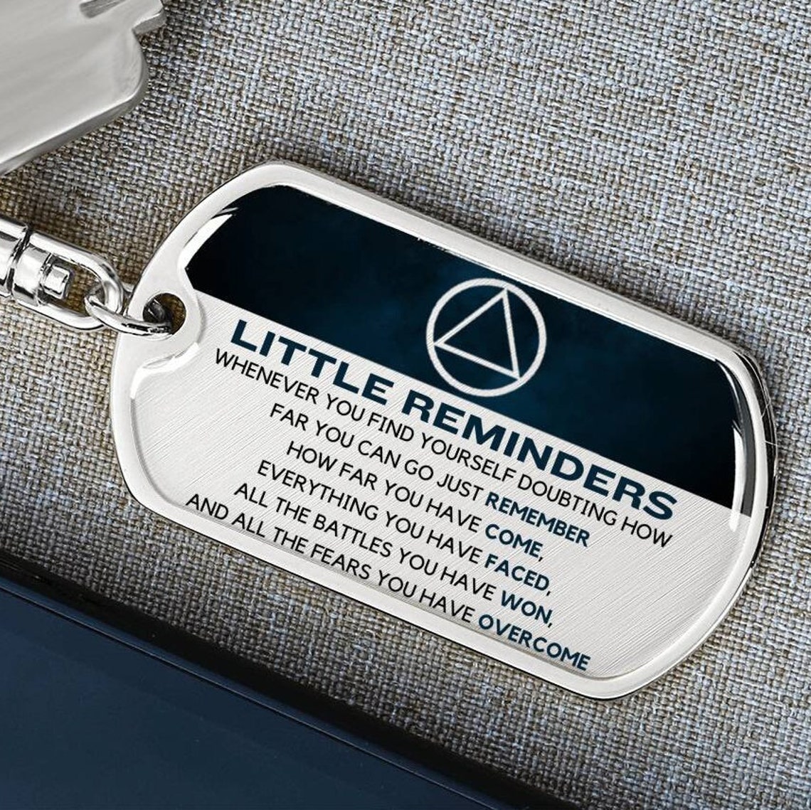 Sobriety Keychain | AA Anniversary Gift | Inspirational Keepsake - Etsy