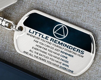 Nimteve Portachiavi Ispirazionale Per Recupero E Sobrietà - "One Day At A Time" In Acciaio Inox, Regalo Per Uomini E Donne In Percorso AA