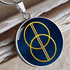 Vesica Piscis Necklace: Sacred Geometry Pendant, Spiritual Jewelry