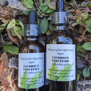 Licorice Root tincture, alcohol extract, herbal liquid, tonic