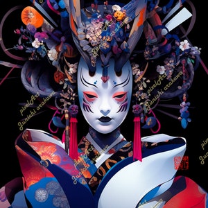 Impresión mate de geisha art déco japonesa, impresión de geisha, arte de pared de geisha, geisha púrpura, arte japonés, geisha japonesa, impresión mate