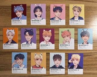 Seventeen Kpop Color Swatch Cards (Buy 2, Get 1 Free)