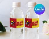 Deadpool & Wolverine Water Bottle Label Template, Printable Deadpool Bottle Label, Editable Bottle Label 021