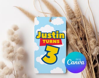 Toy Story Favour Tag, Thank You Tag Template, Editable Favour Tag, Birthday Favour Tag 026