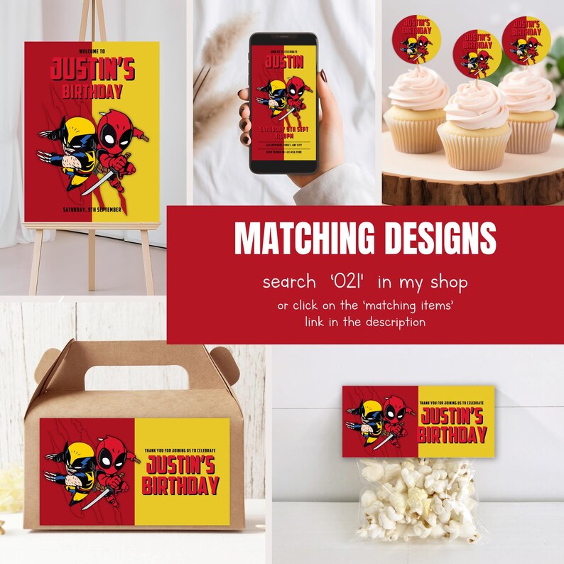Deadpool & Wolverine Water Bottle Label Template, Printable Deadpool ...