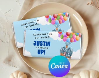 UP Chocolate Bar Wrapper, Editable Party Favour, Personalised Chocolate Bar Wrapper, Chocolate Bars 023
