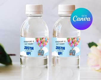 UP Water Bottle Label Template, Printable UP Bottle Label, Editable Bottle Label 023
