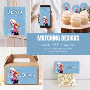 Frozen Water Bottle Label Template, Printable Frozen Bottle Label, Editable Bottle Label 033 image 5