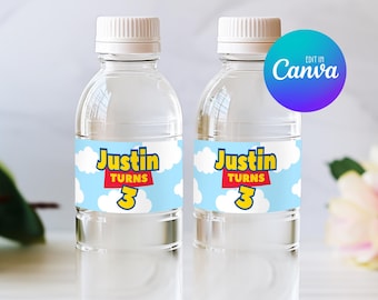 Toy Story Water Bottle Label Template, Printable Toy Story Bottle Label, Editable Bottle Label 026