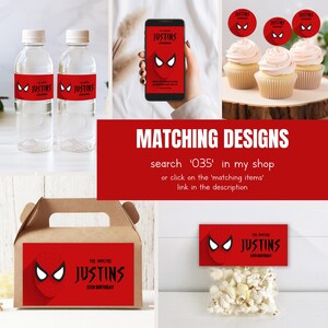 Spiderman Bunting Flag Banner, Spiderman Party Banner, Happy Birthday Banner Bunting Flags 035 image 4