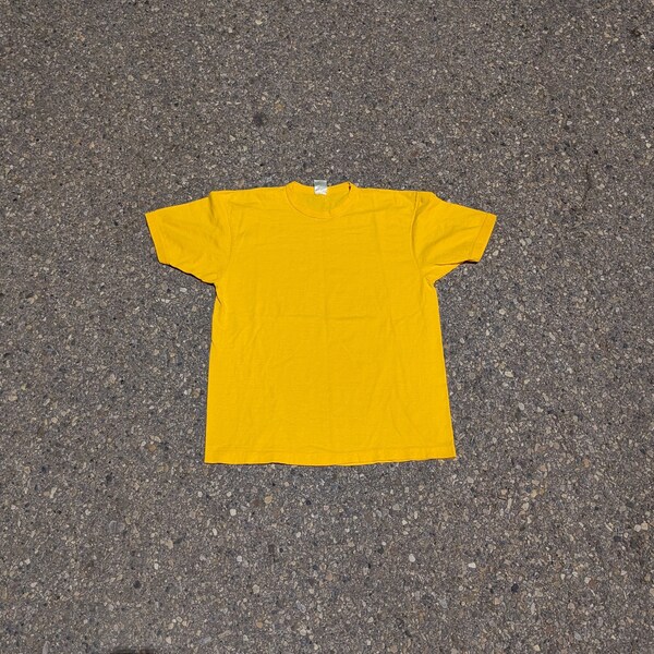 Vintage Blank Ringer T-shirt Yellow