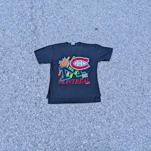 Vintage 1980s Montreal Canadiens Single Stitch T-shirt Black