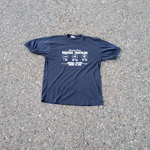 Vintage 1986 Ringer T-shirt Navy Blue