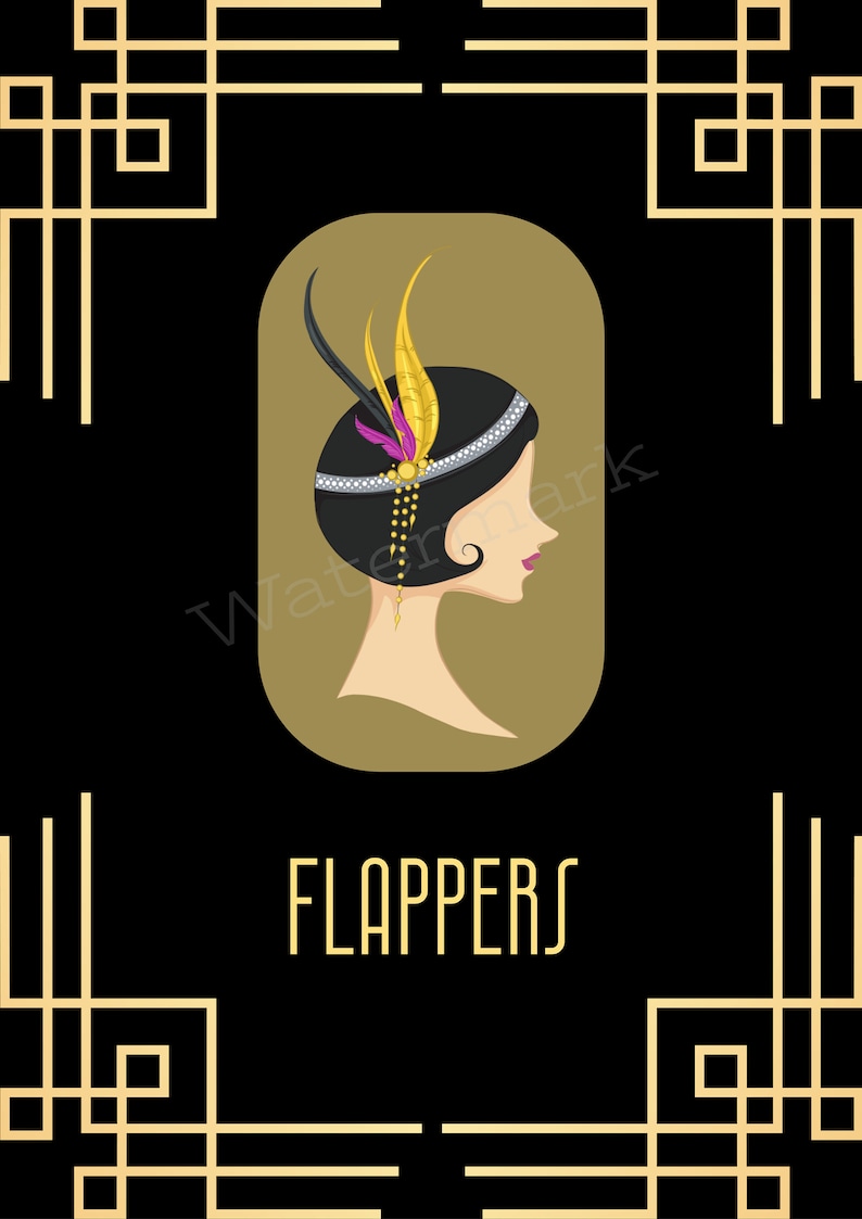 1920s Flappers and Gangsters Signs, Gatsby Party Decorations, 1920s ...