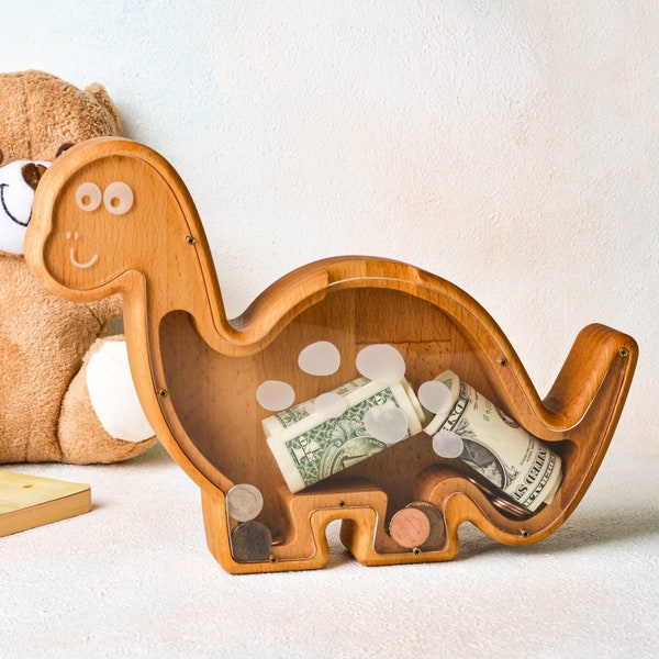 Dinosaur Piggy Bank Etsy