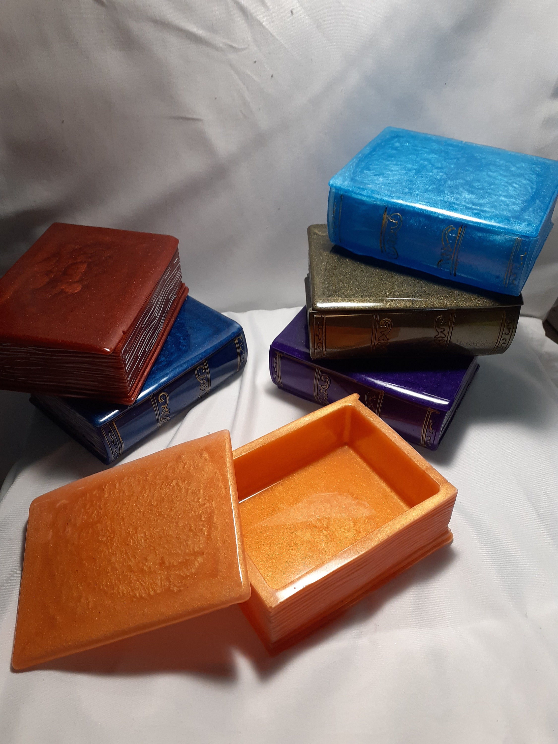 Resin Trinket Boxes Shaped Like Books Etsy