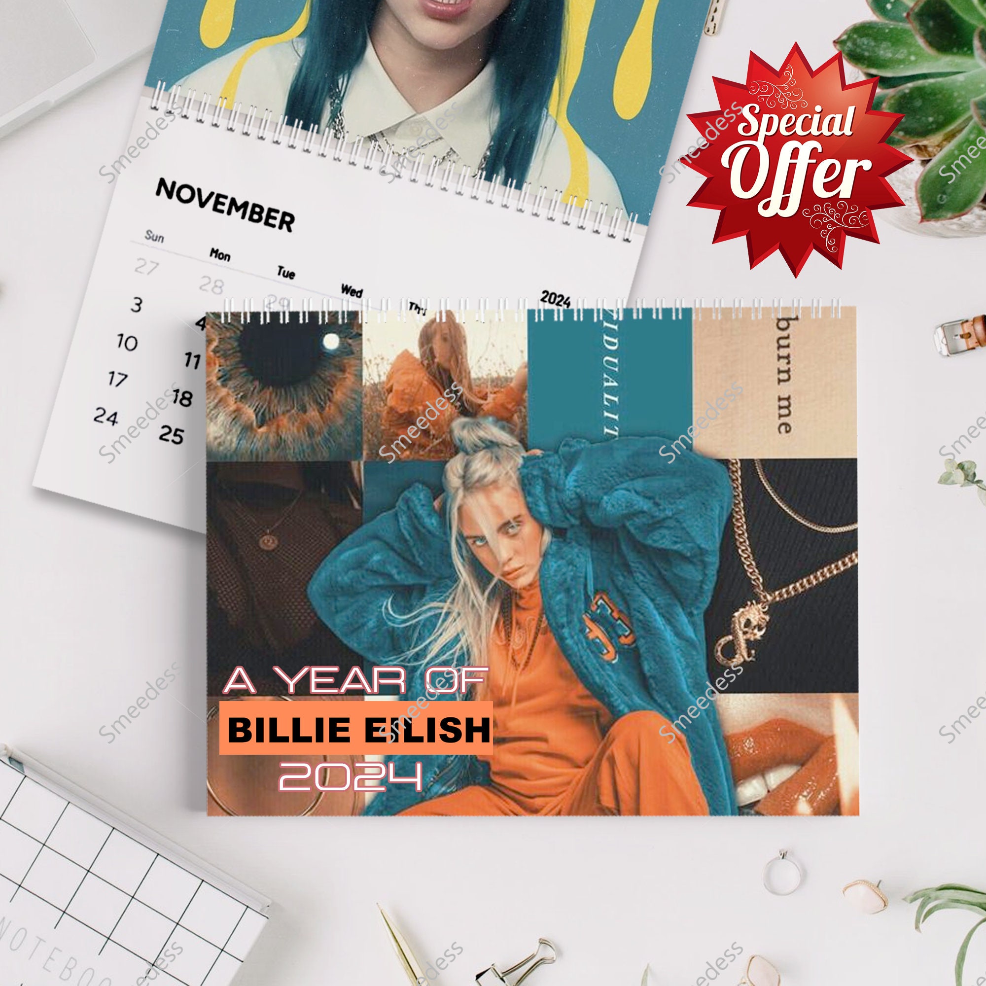 Billie 2024 Calendar, Eilish 2024 Wall Calendar, Celebrity Calendar