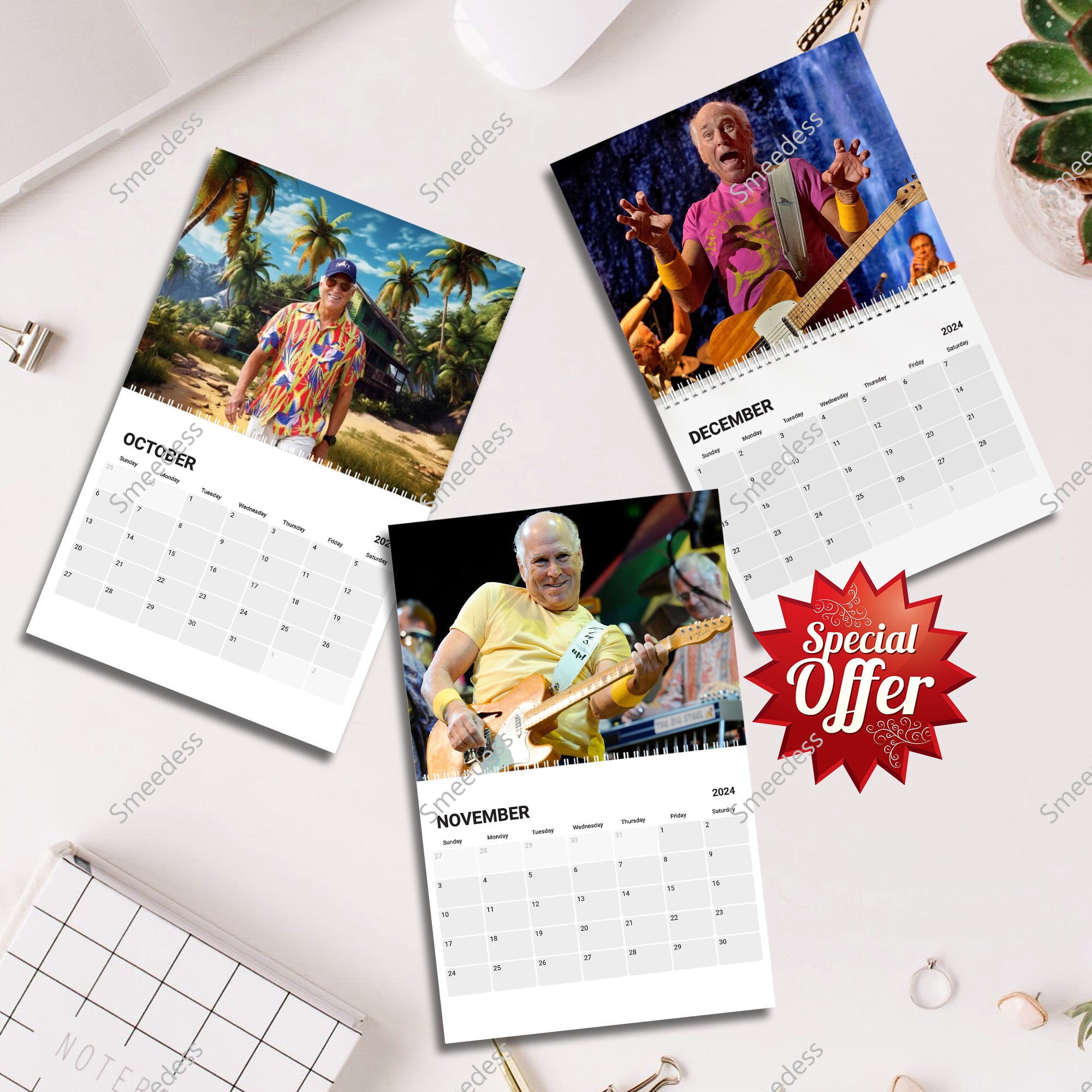 Calendario Jimmy Buffett 2024, Parrothead Margaritaville venduto da