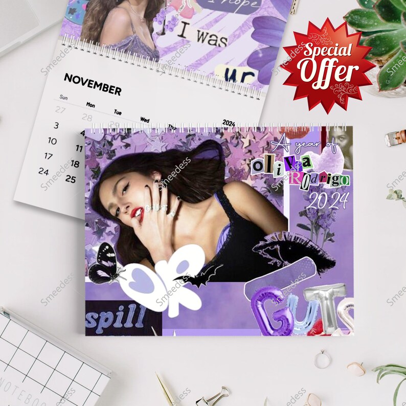 Olivia 2024 Calendar Rodrigo 2024 Wall Calendar Celebrity Etsy UK