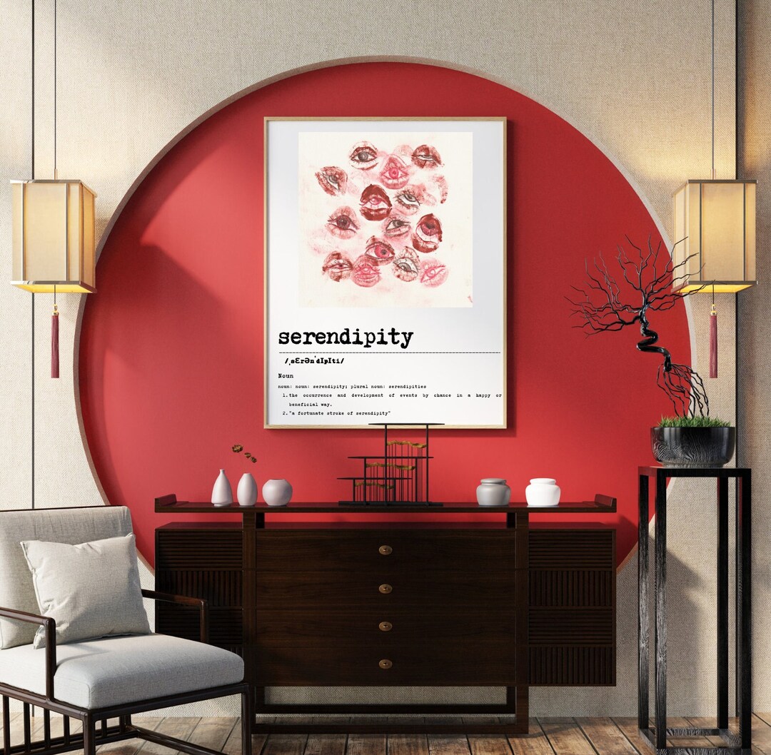 SERENDIPITY DEFINITION Printable Wall Art Unframed ARTISTICS Room Deco ...