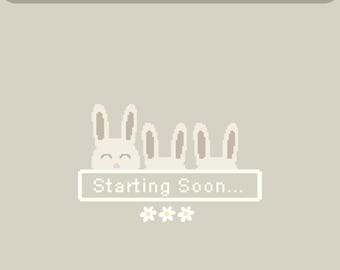 Pixel Bunny Stream Screens||Animated Screens||Twitch Screens||Twitch Banner
