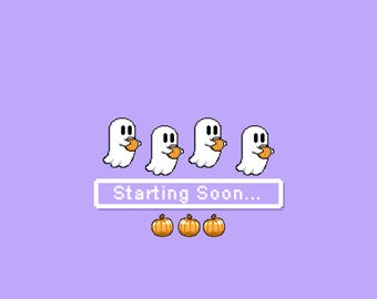 Spooky Ghost Animated Stream Screens||Pixel||Animated Screens||Twitch Screens||Twitch Banner||Halloween