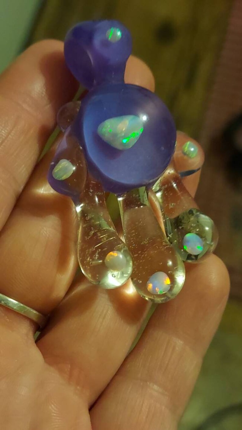 Uv and cfl drippy pendant with 7 opals! - www.mvdsport.uy